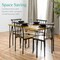 Best Choice Products 5-Piece Indoor Modern Metal Wood Rectangular Dining Table Furniture Set w/ 4 Chairs